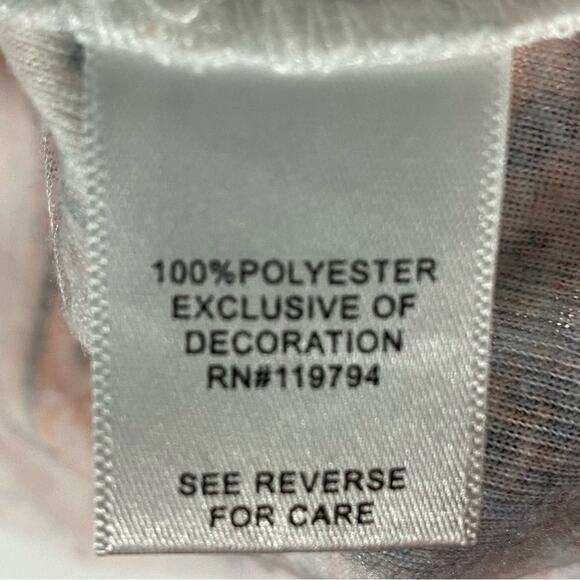 ONE WORLD Boho Printed Knit Flutter Sleeve T-Shirt Women’s Size S - Picture 9 of 11